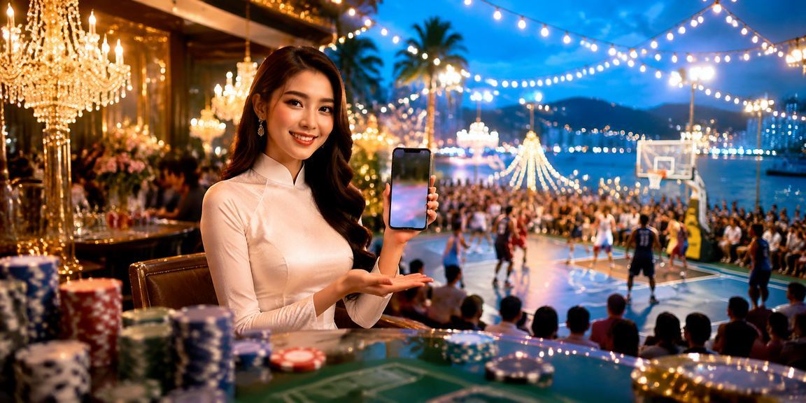 Người chơi cá cược bóng rổ tại Phú Quốc trên điện thoại cầm tay